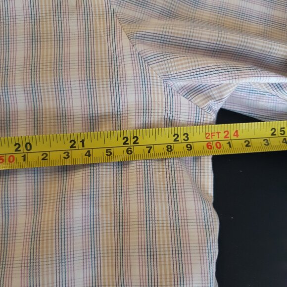 ENRO SZ M Plaid SS Men's Button Down Shirt 100% Cotton Poplin Non-Iron - Picture 8 of 11